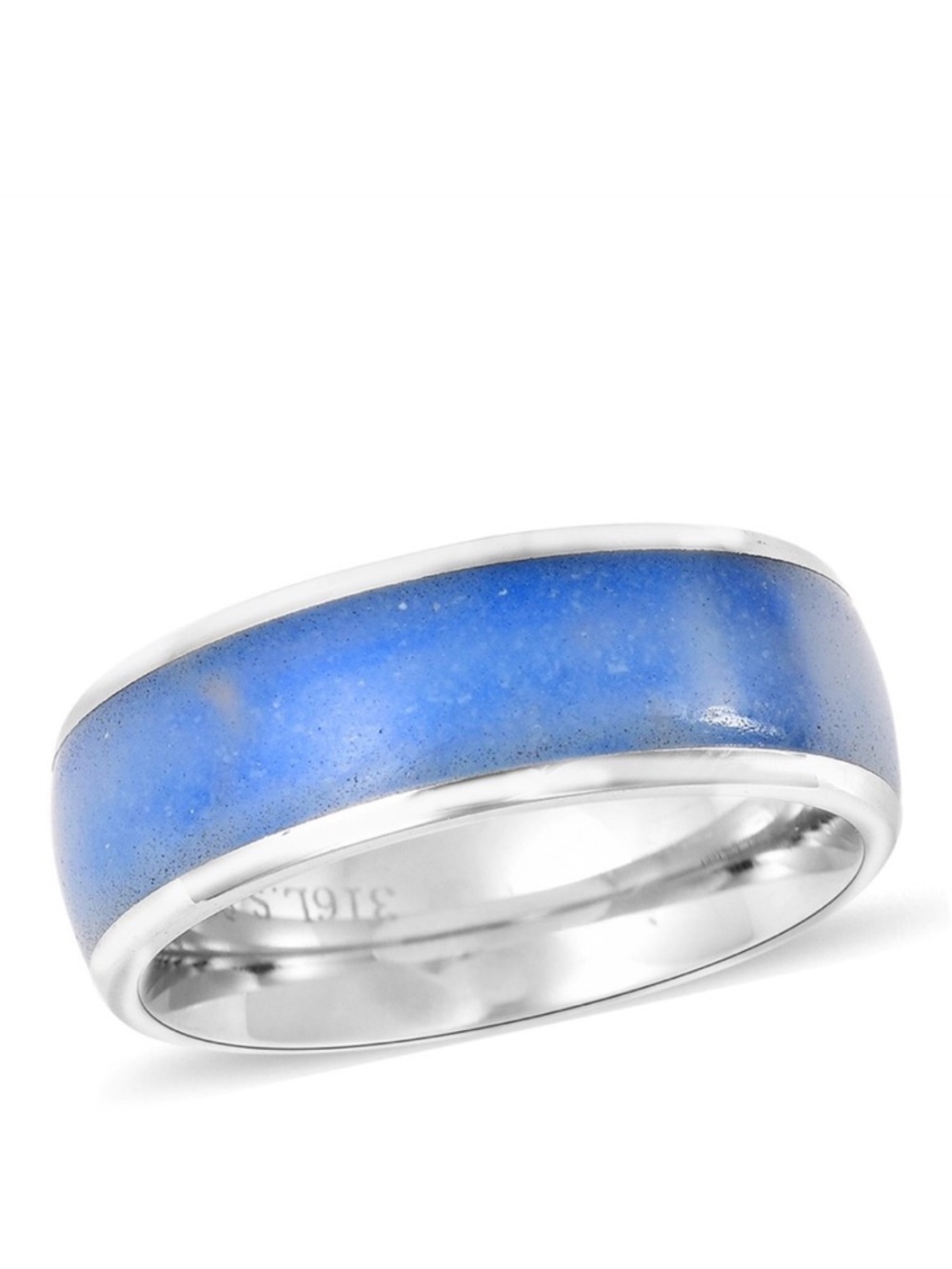 Blue Resin Band Ring